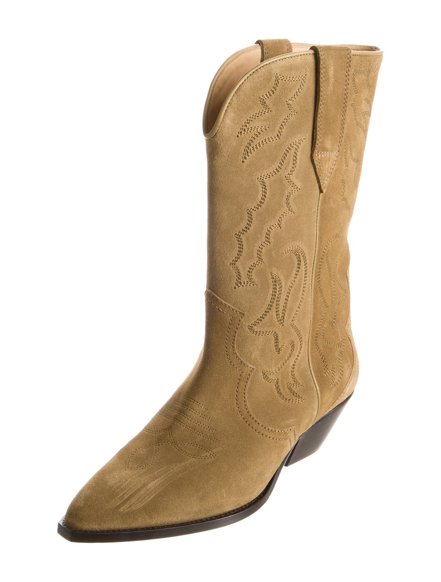 Isabel Marant Leather Patterned Western Boots