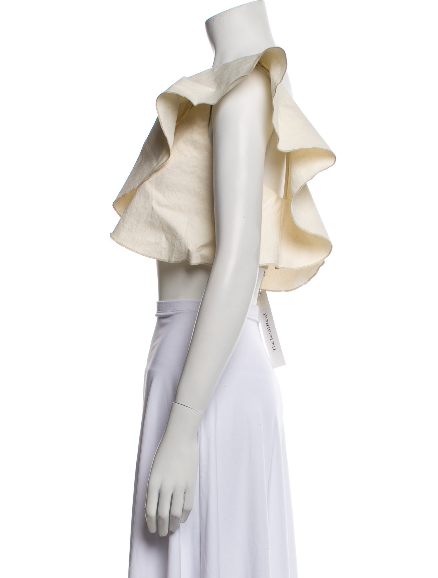 Isabel Marant One-Shoulder Three-Quarter Sleeve Crop Top