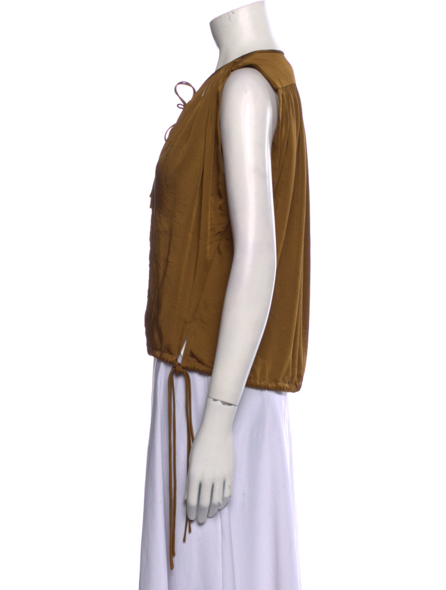 Isabel Marant Tie Neck Sleeveless Button-Up Top