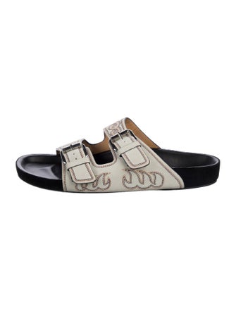Isabel Marant Suede Printed Slides