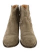 Isabel Marant Suede Embroidered Accent Boots
