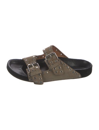 Isabel Marant Suede Studded Accents Slides