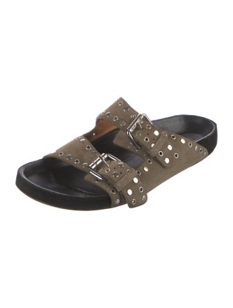 Isabel Marant Suede Studded Accents Slides