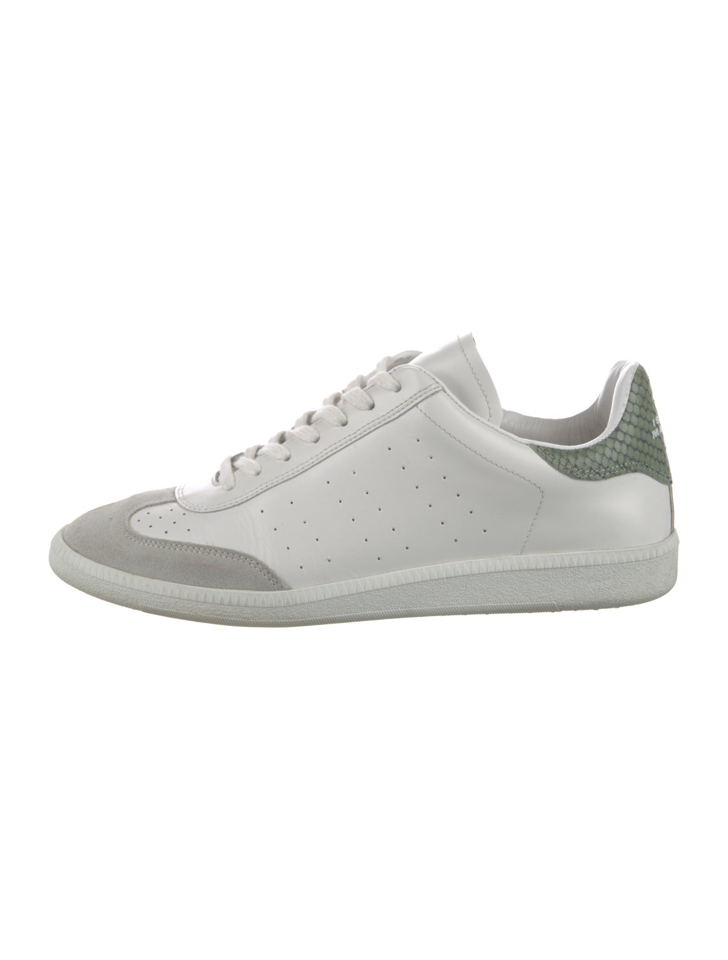 Isabel Marant Leather Colorblock Pattern Sneakers