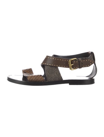 Isabel Marant Leather Animal Print Sandals
