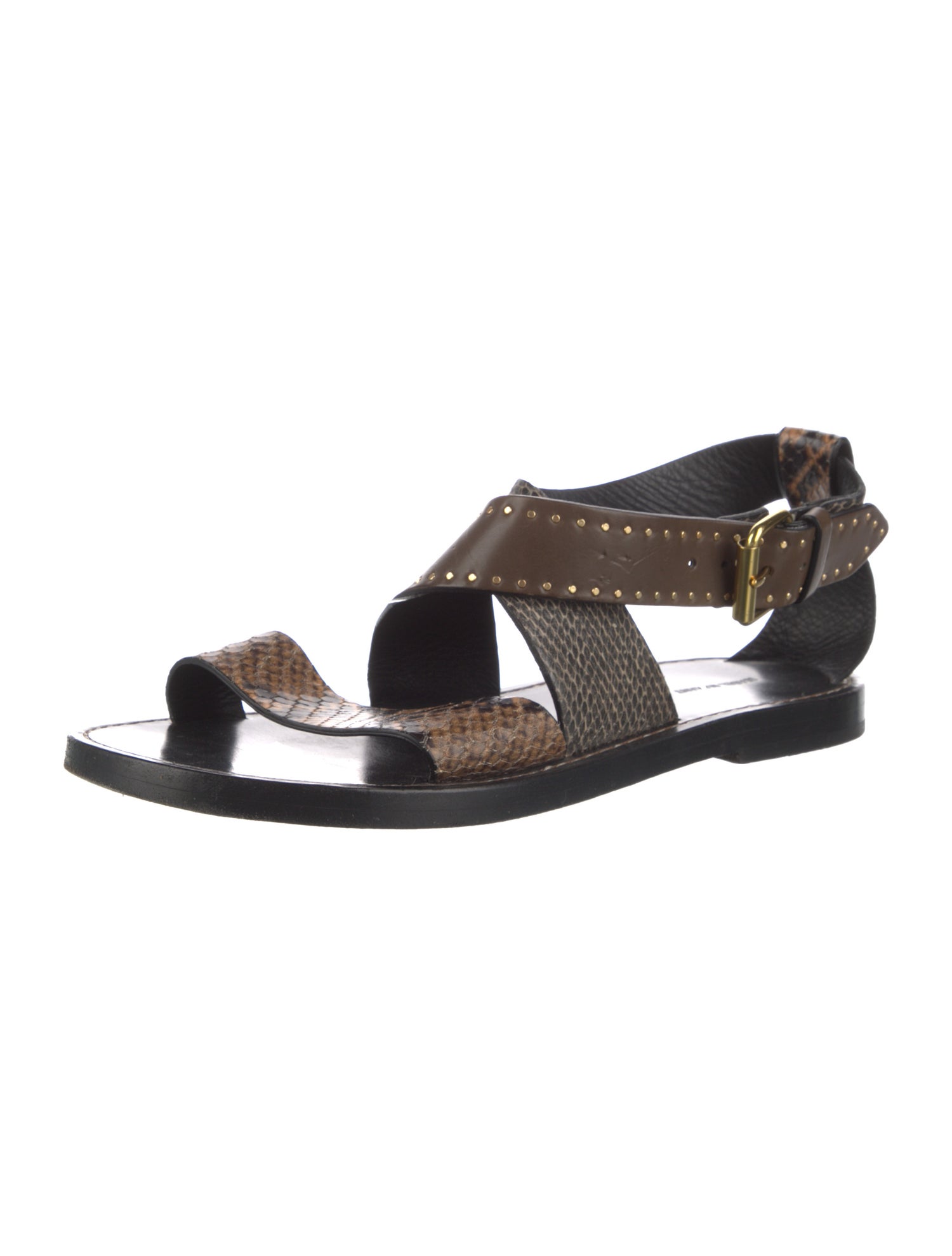 Isabel Marant Leather Animal Print Sandals