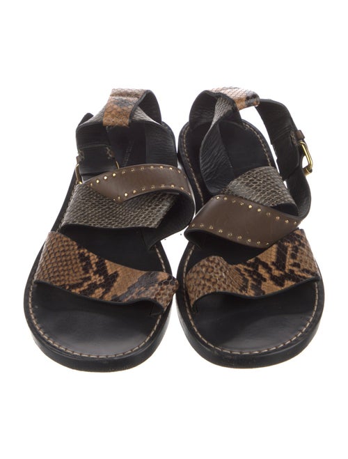 Isabel Marant Leather Animal Print Sandals