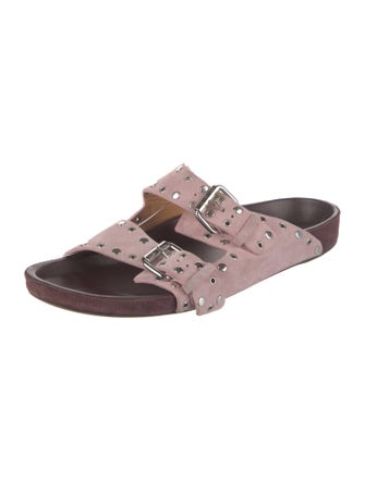 Isabel Marant Suede Studded Accents Slides