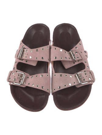 Isabel Marant Suede Studded Accents Slides