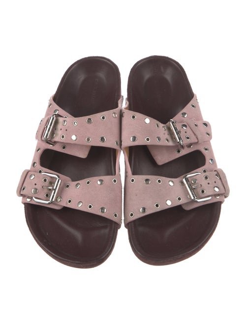 Isabel Marant Suede Studded Accents Slides