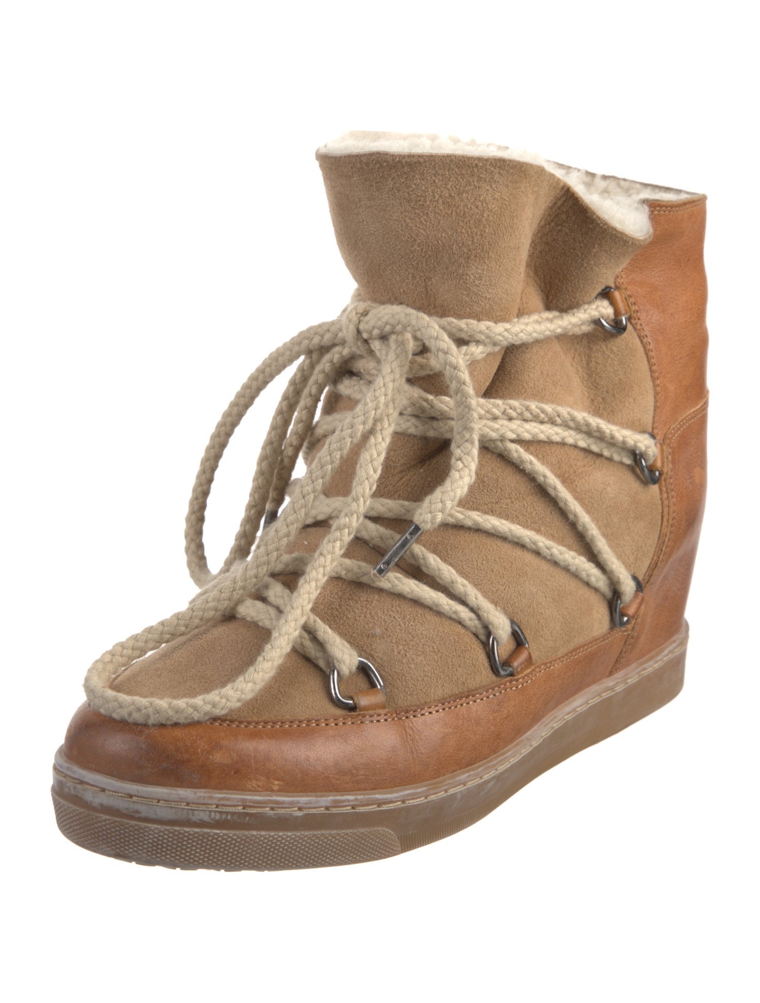 Isabel Marant Leather Wedge Sneakers