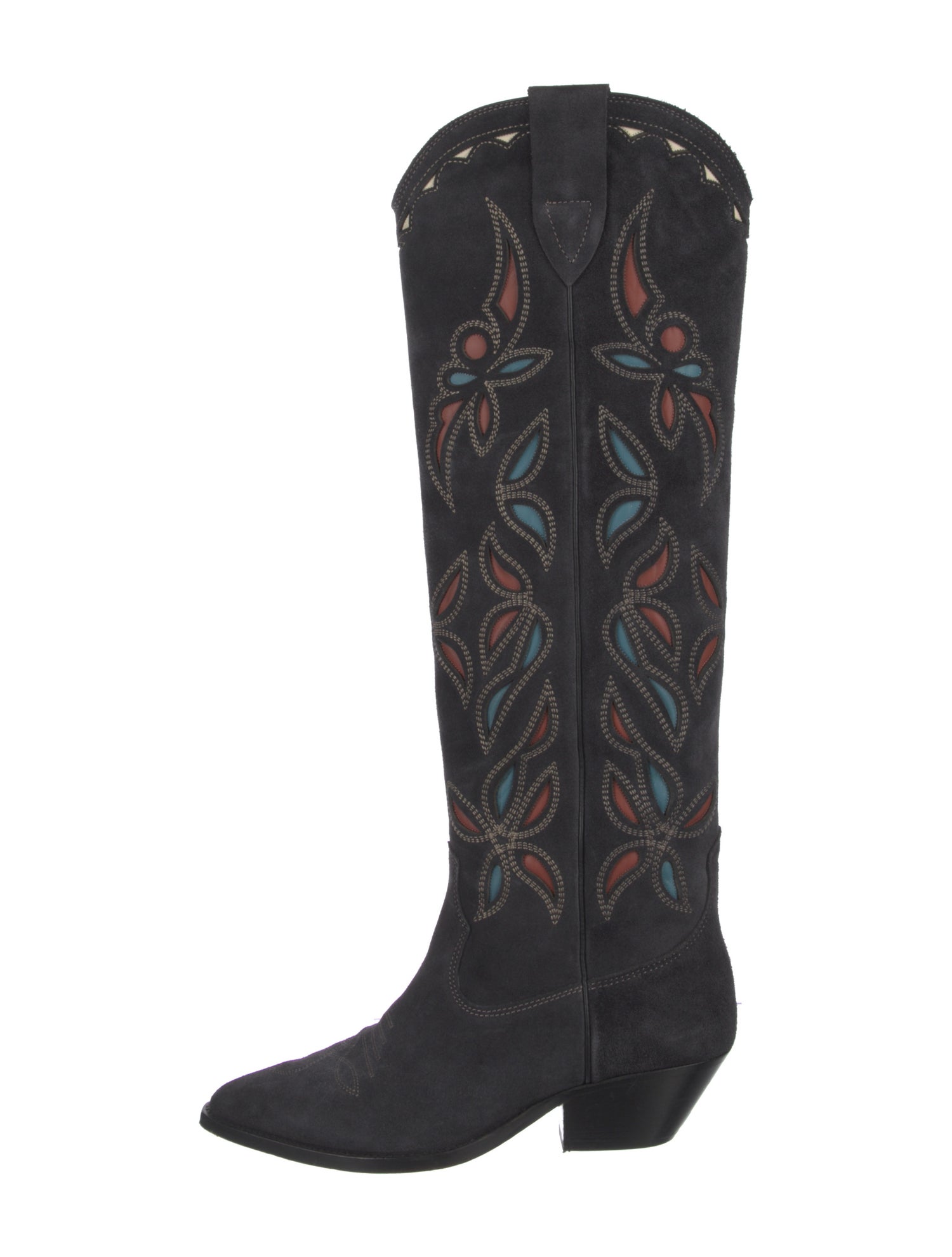 Isabel Marant Suede Printed Western Boots