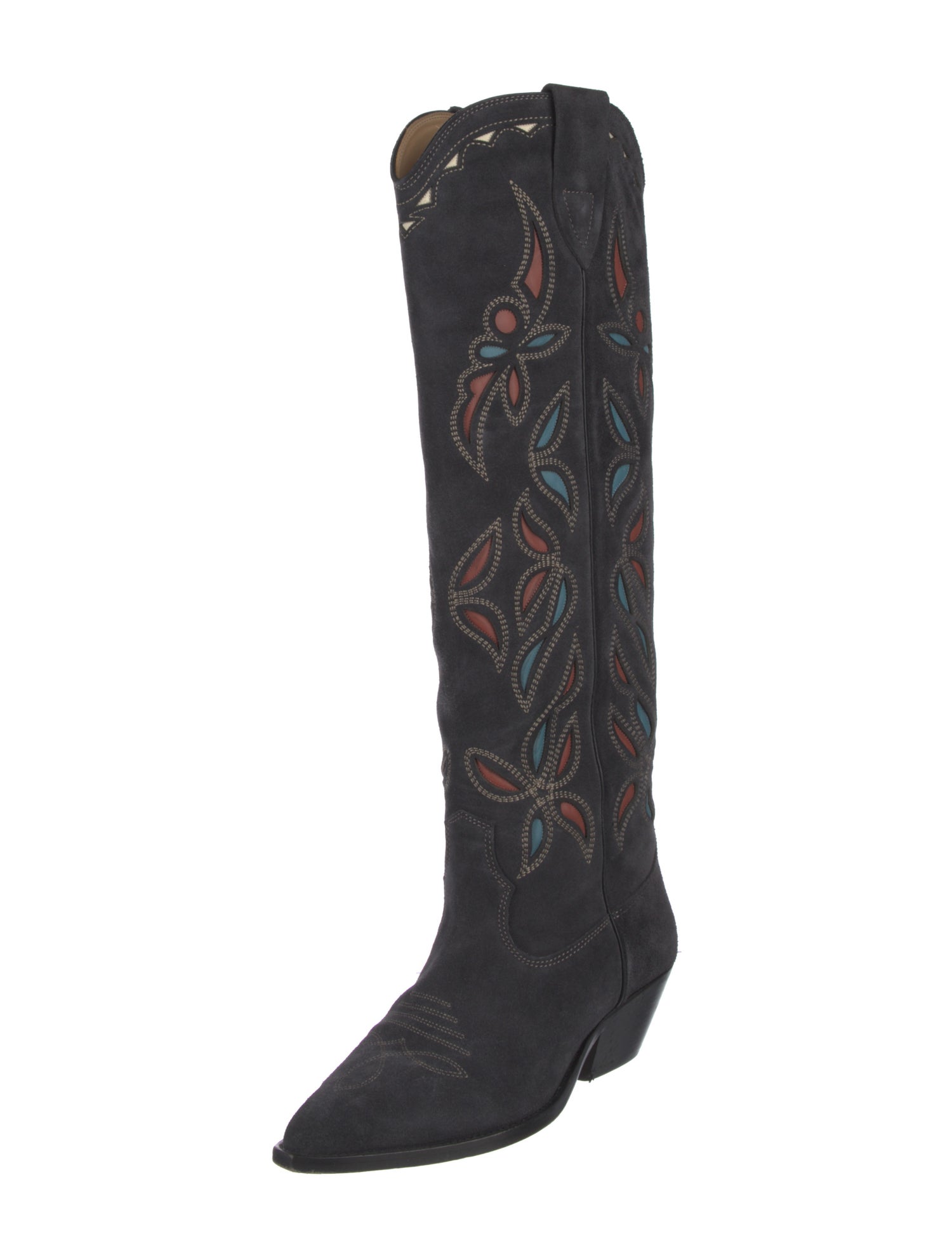Isabel Marant Suede Printed Western Boots