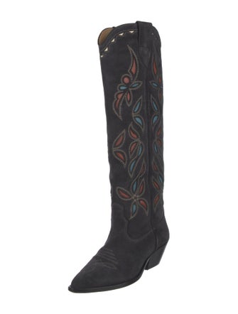 Isabel Marant Suede Printed Western Boots
