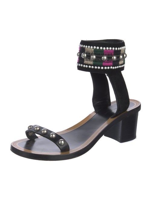 Isabel Marant Suede Printed Gladiator Sandals