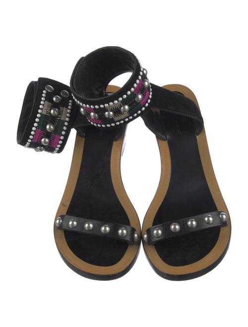 Isabel Marant Suede Printed Gladiator Sandals