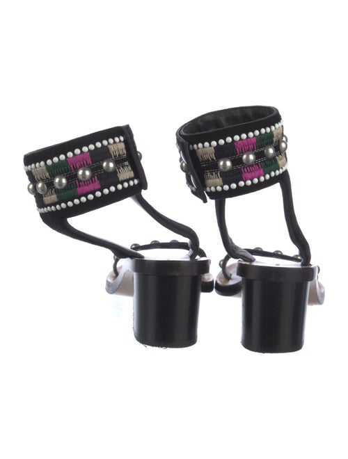 Isabel Marant Suede Printed Gladiator Sandals