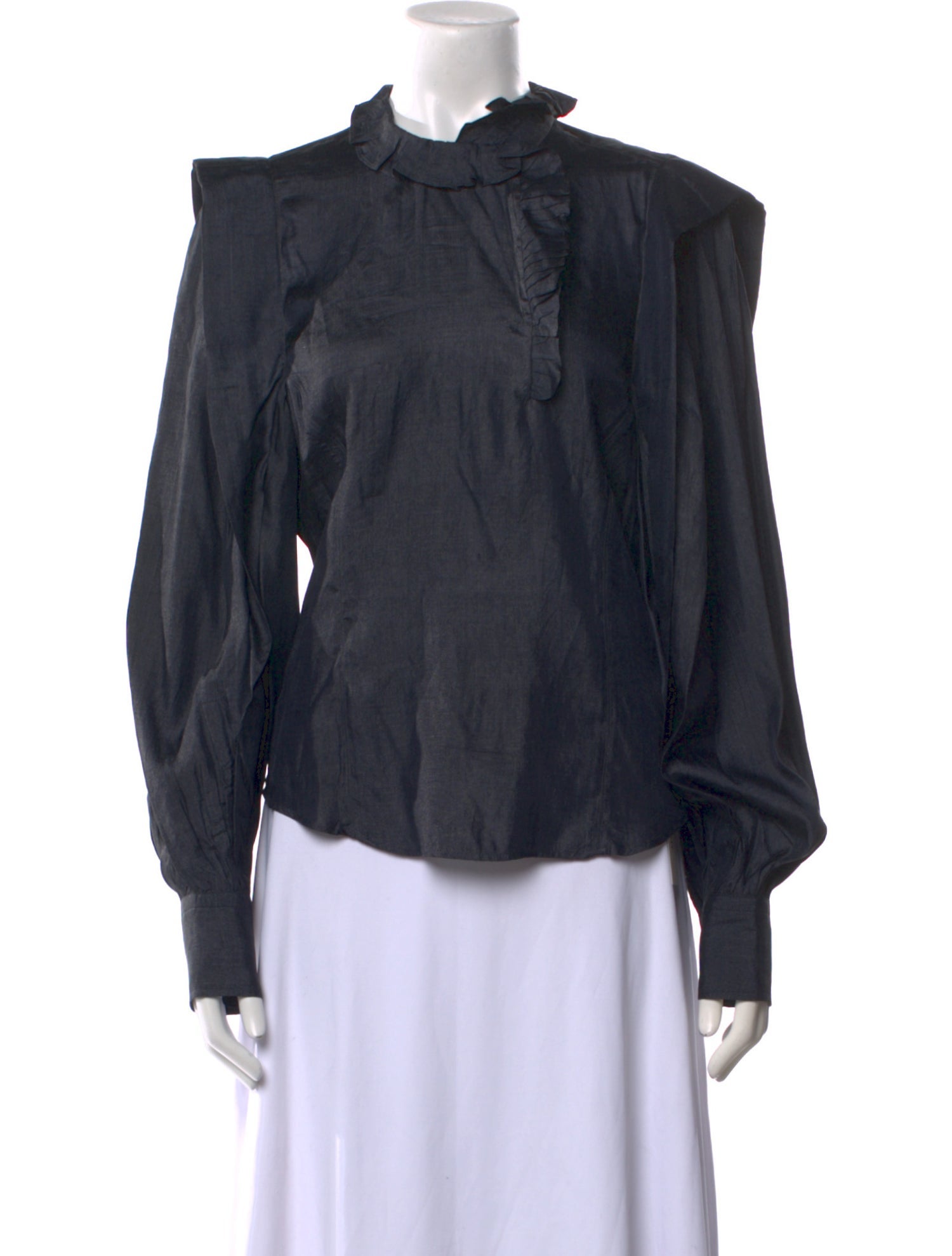 Isabel Marant Silk Mock Neck Blouse
