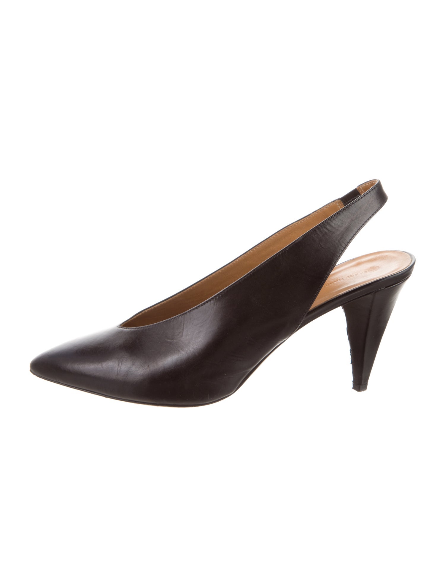Isabel Marant Leather Cutout Accent Slingback Pumps