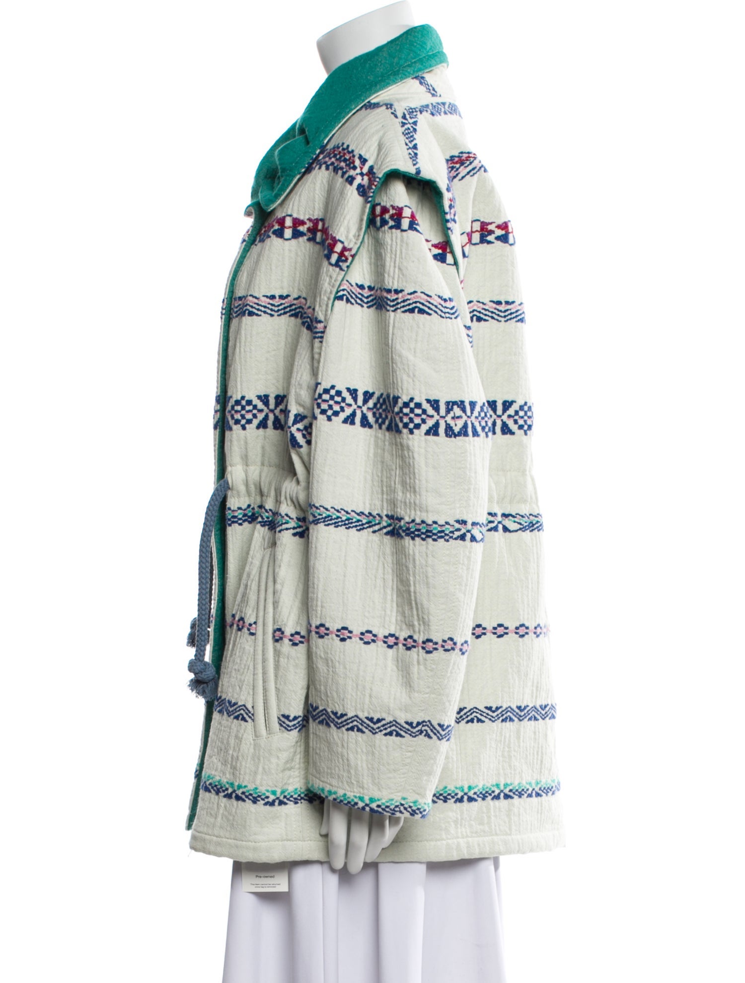 Isabel Marant Striped Faux Fur Coat