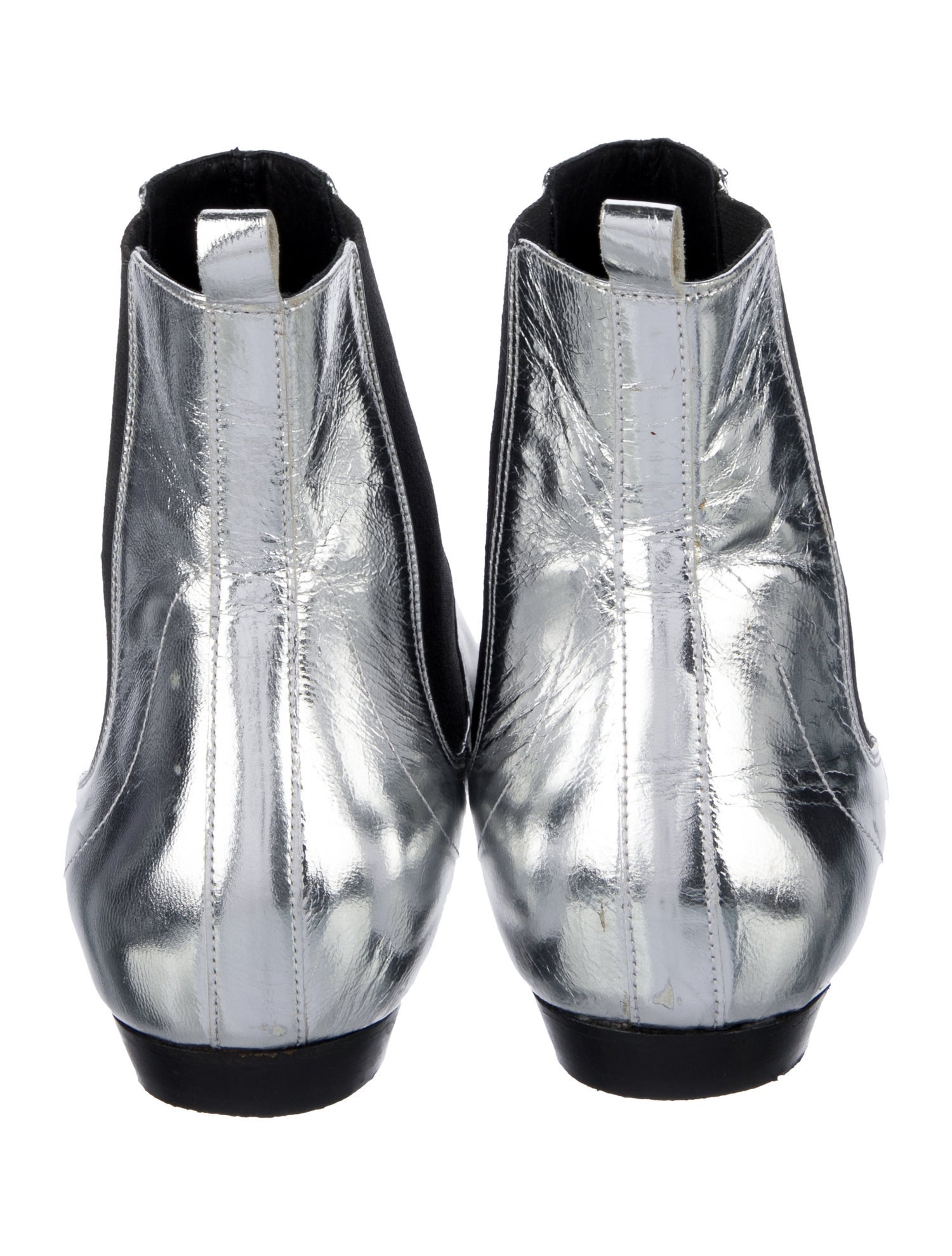 Isabel Marant Leather Colorblock Pattern Chelsea Boots