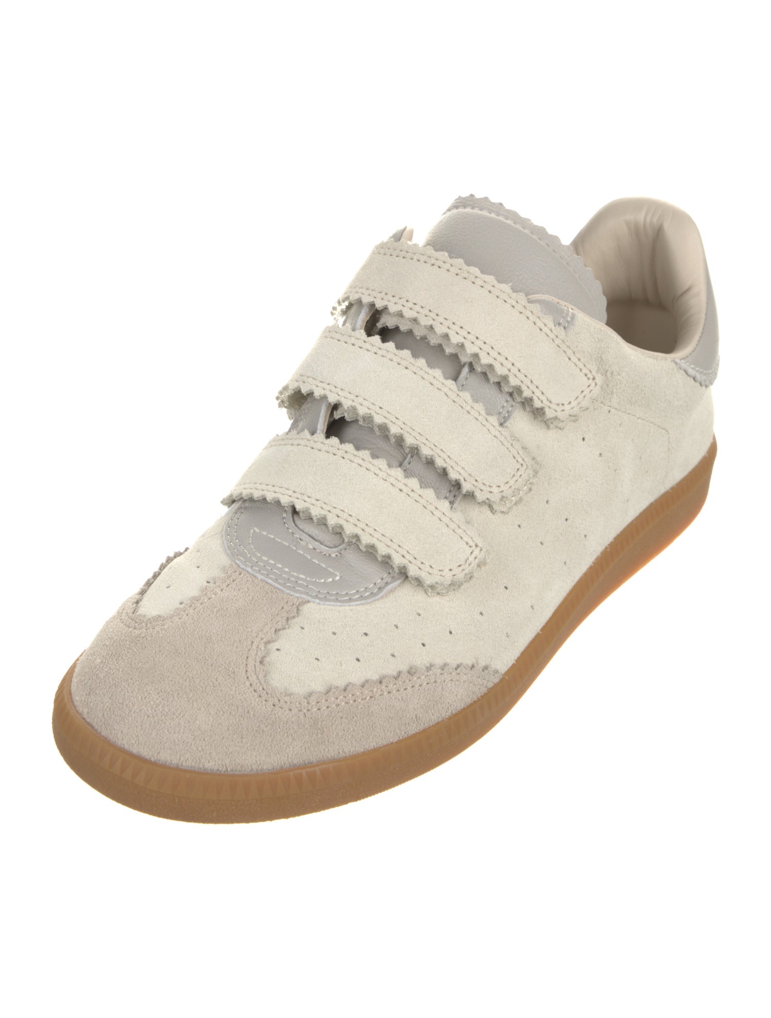 Isabel Marant Suede Colorblock Pattern Sneakers