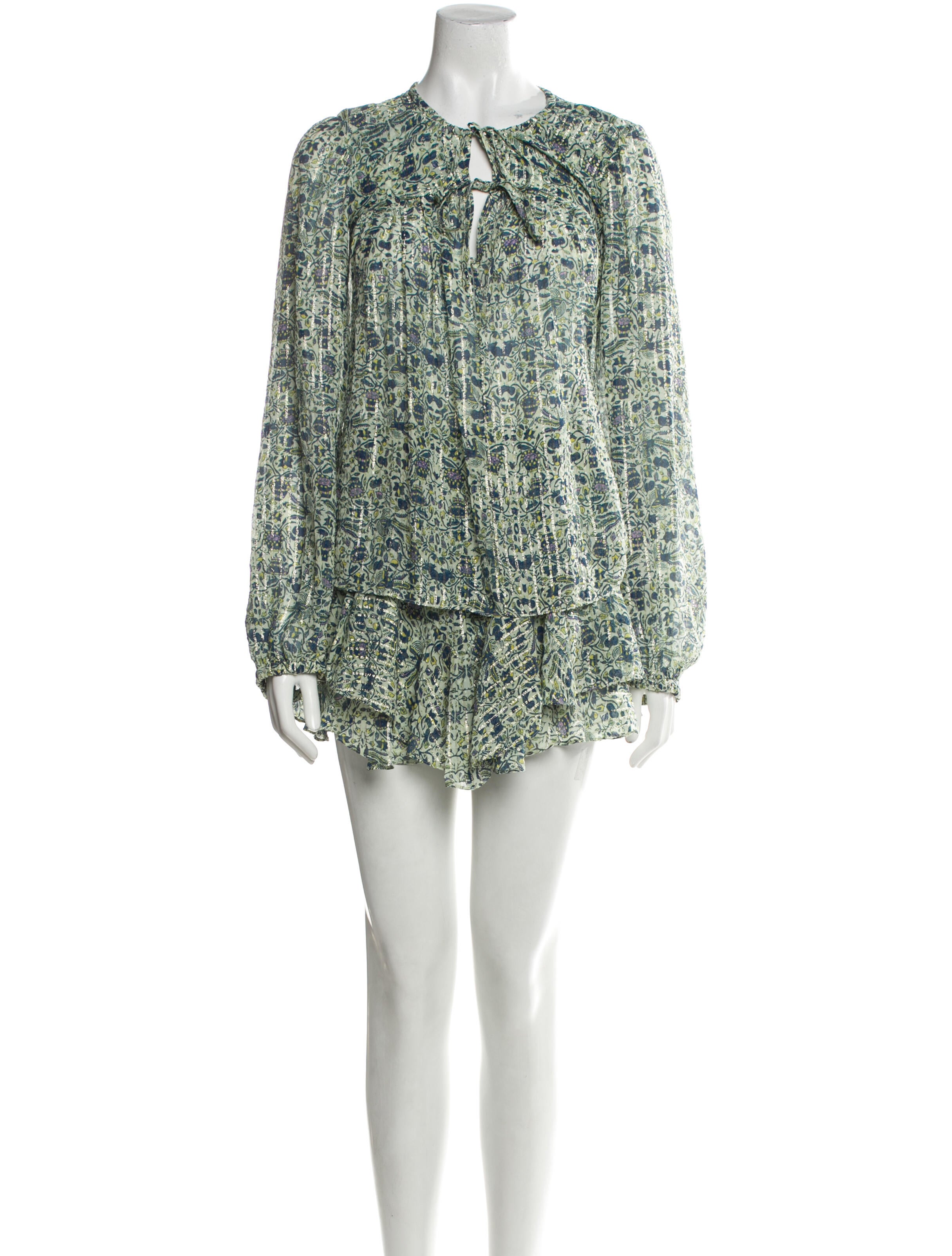 Isabel Marant Silk Lace Pattern Skirt Set