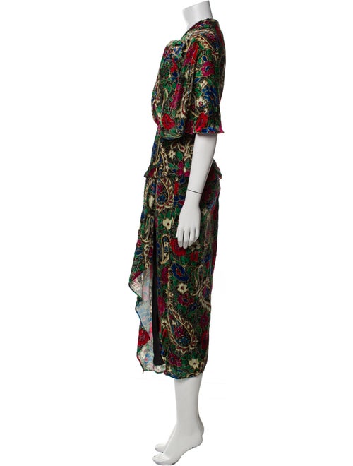 Isabel Marant Floral Print Keyhole Accent Skirt Set