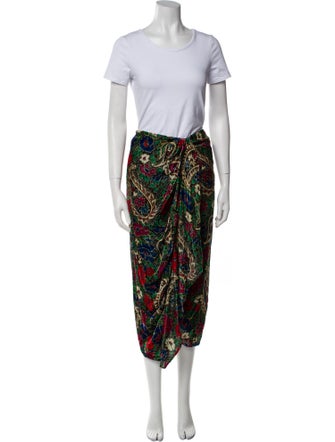 Isabel Marant Floral Print Keyhole Accent Skirt Set