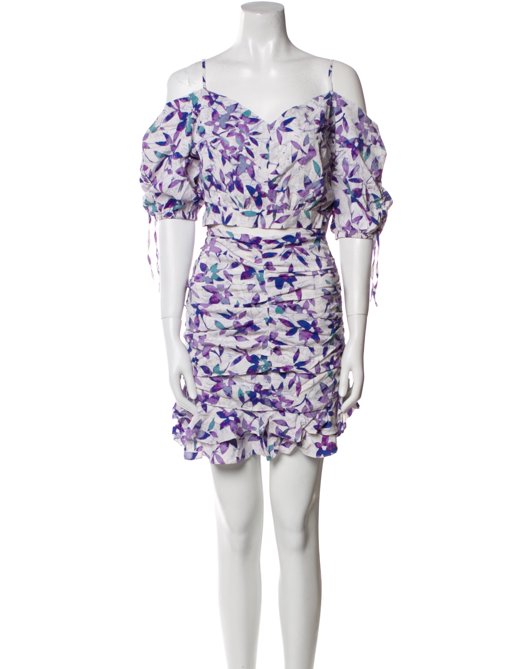 Isabel Marant Floral Print Ruffle Embellishment Skirt Set w/ Tags