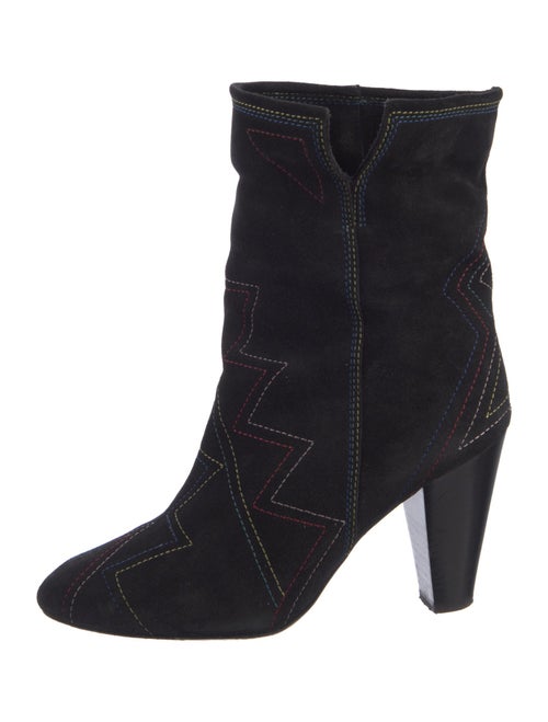 Isabel Marant Suede Embroidered Accent Boots
