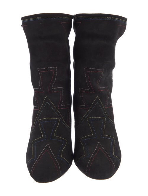 Isabel Marant Suede Embroidered Accent Boots