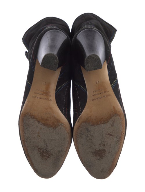 Isabel Marant Suede Embroidered Accent Boots