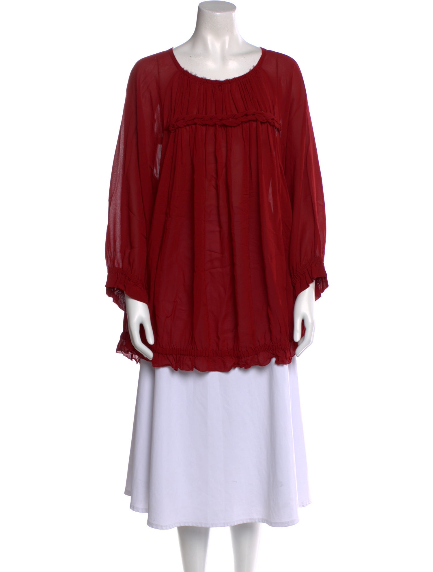 Isabel Marant Silk Scoop Neck Tunic