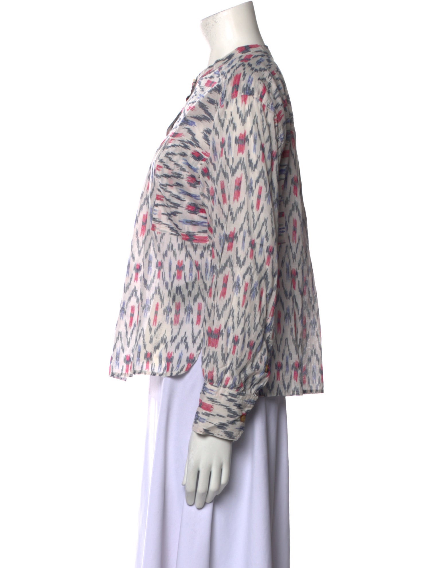 Isabel Marant Printed Mock Neck Blouse