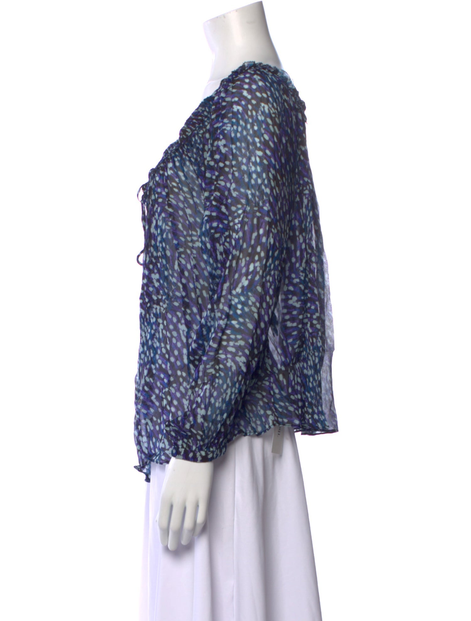 Isabel Marant Printed V-Neck Blouse