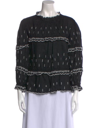 Isabel Marant Linen Lace Pattern Blouse