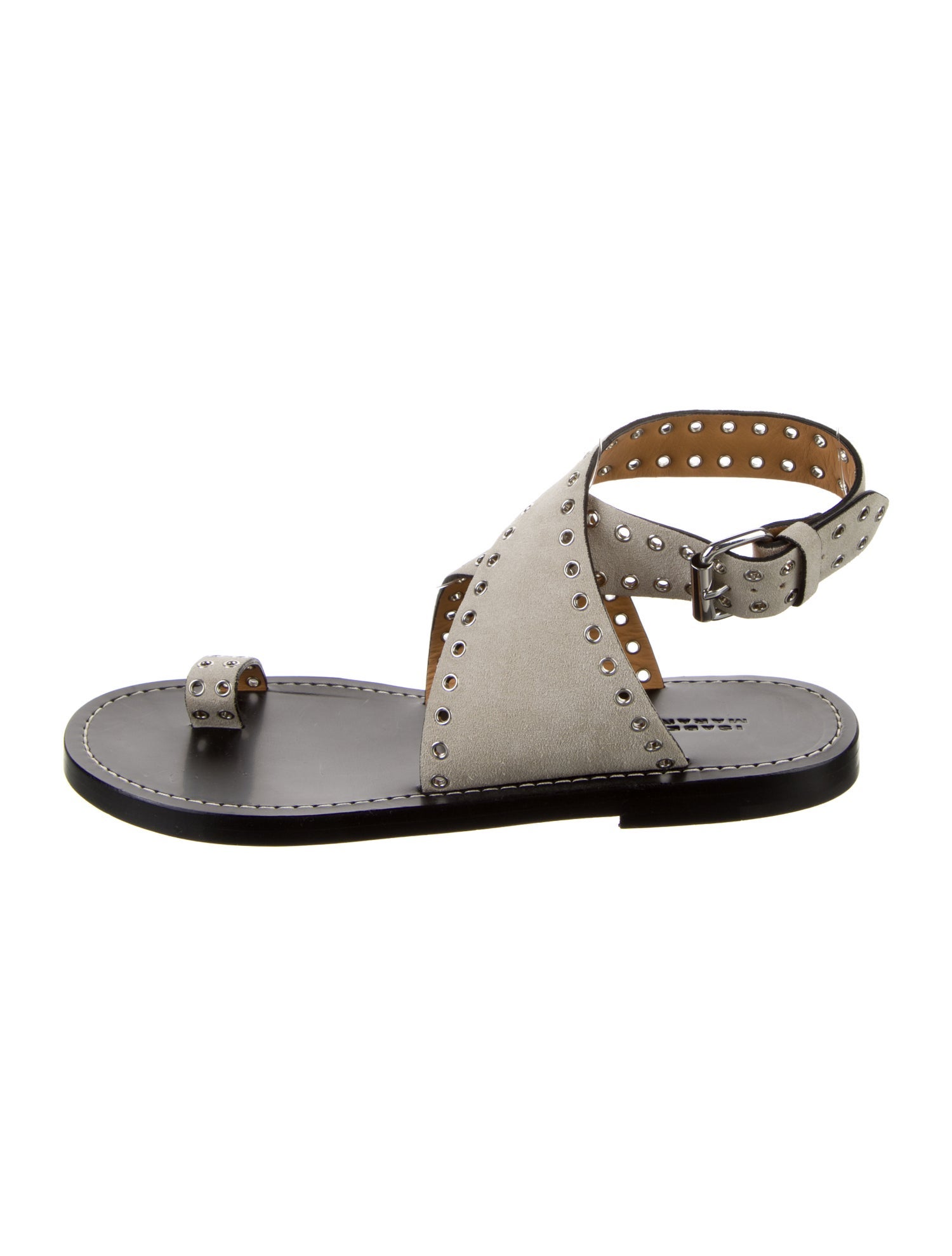Isabel Marant Suede Lasercut Accents Gladiator Sandals