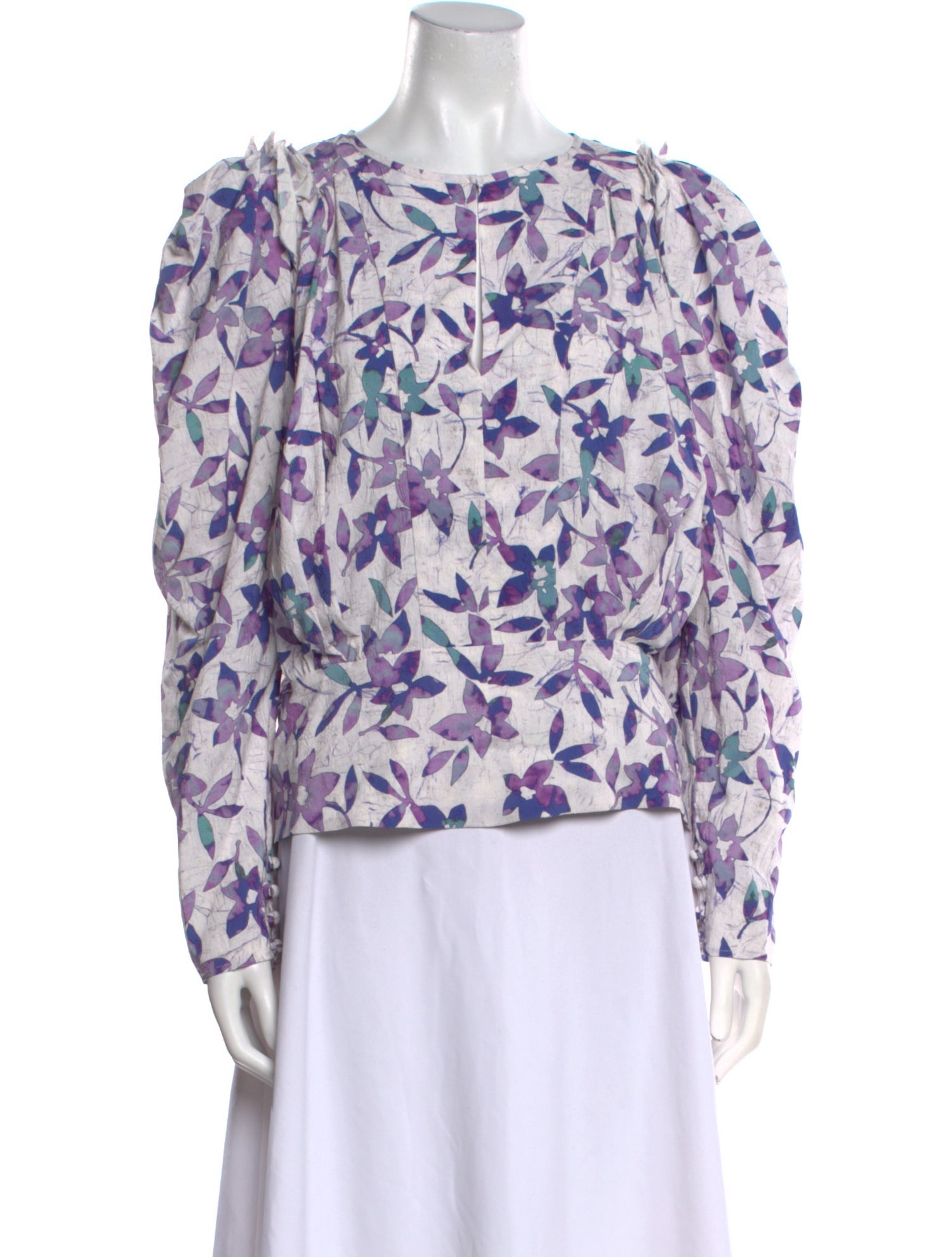 Isabel Marant Floral Print Bateau Neckline Blouse w/ Tags