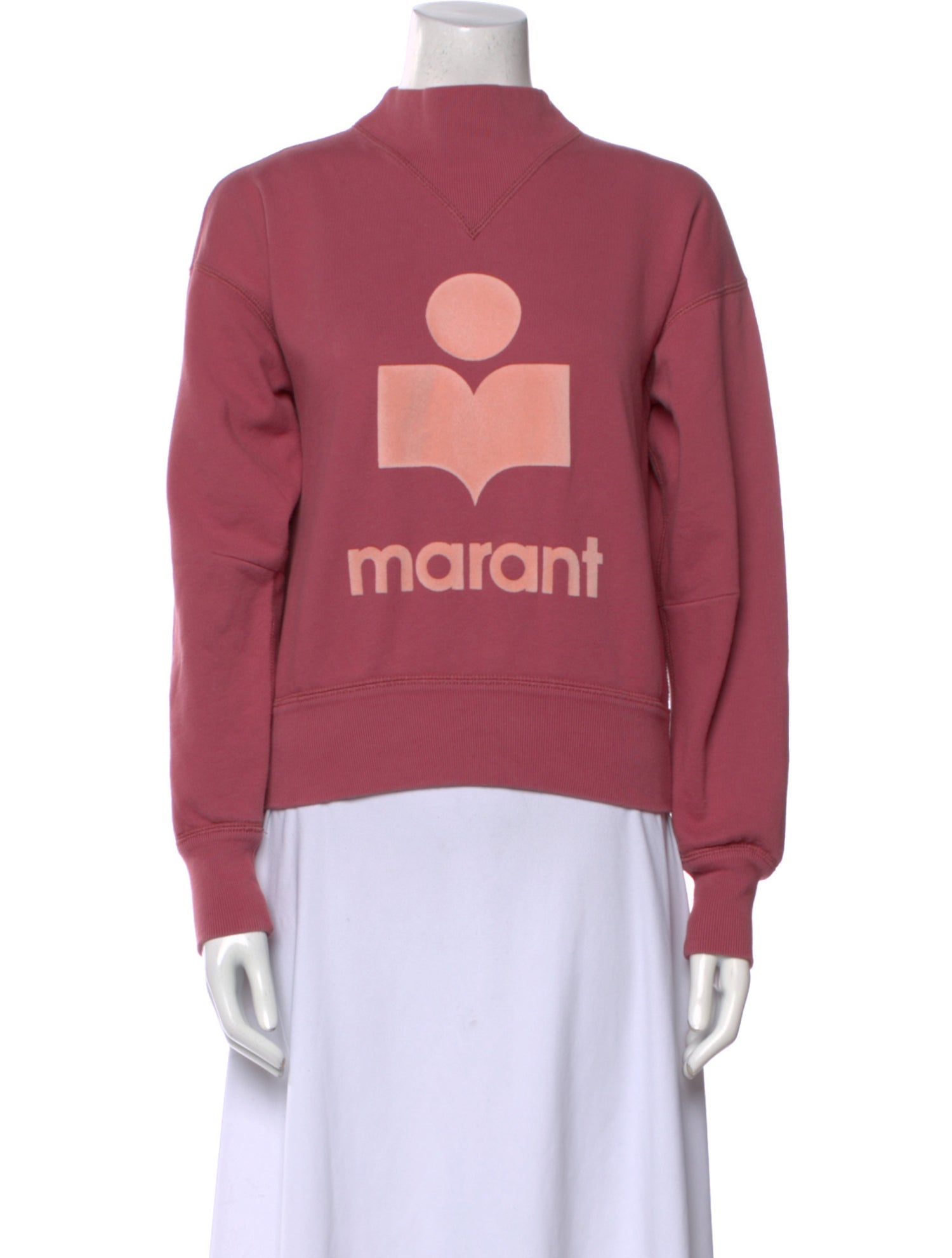 Isabel Marant Graphic Print Mock Neck Sweatshirt