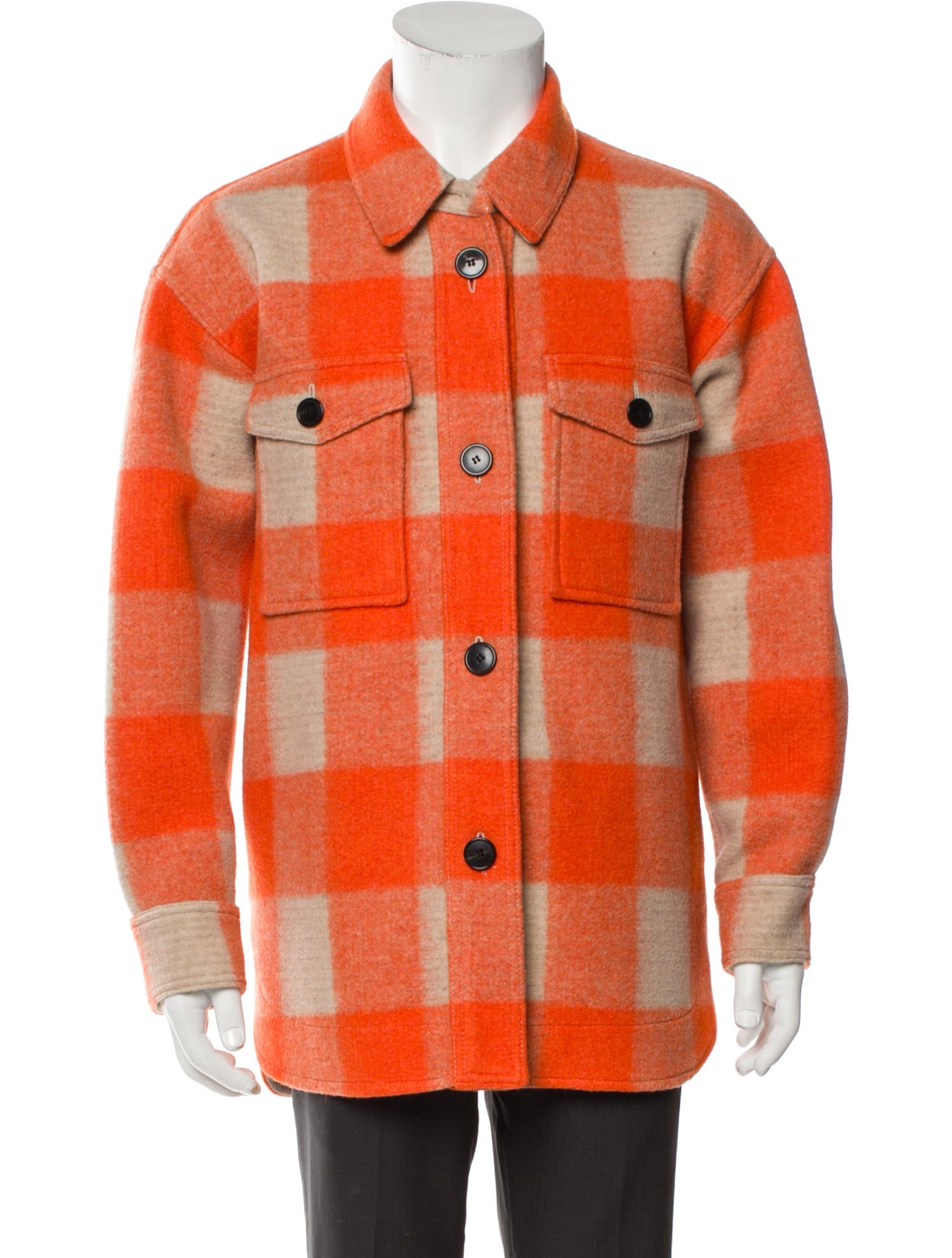 Isabel Marant Plaid Print Peacoat