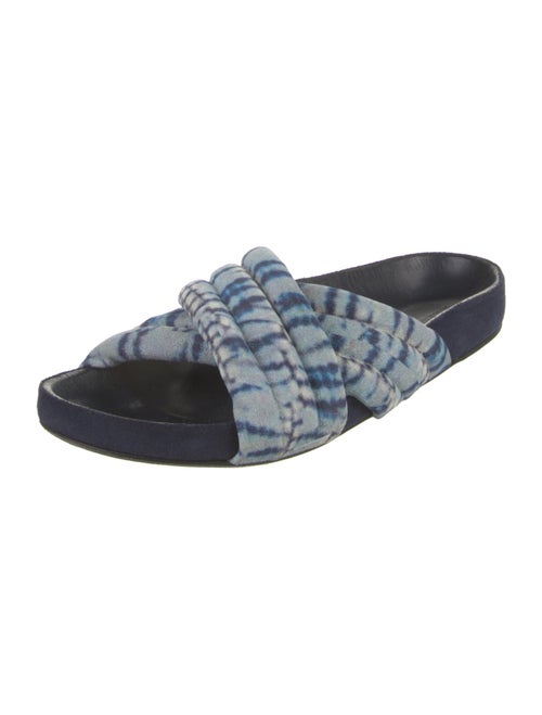 Isabel Marant Suede Tie-Dye Print Slides