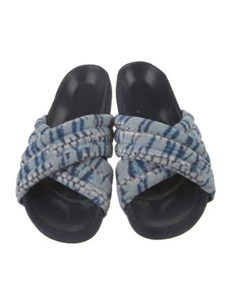 Isabel Marant Suede Tie-Dye Print Slides