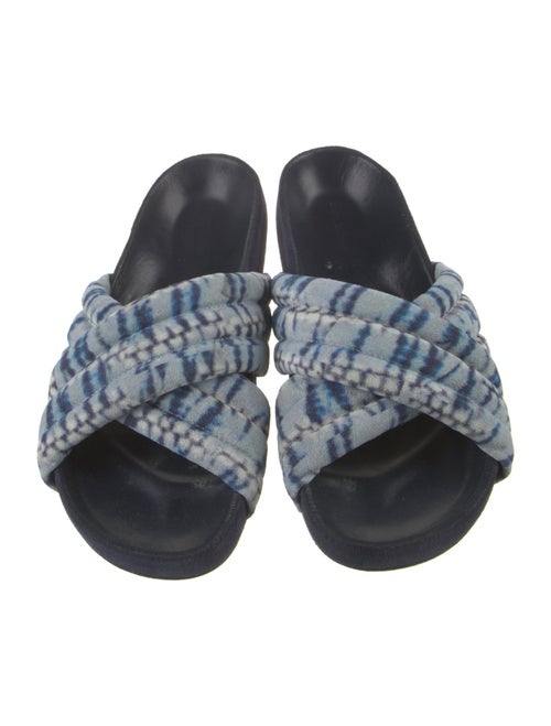 Isabel Marant Suede Tie-Dye Print Slides