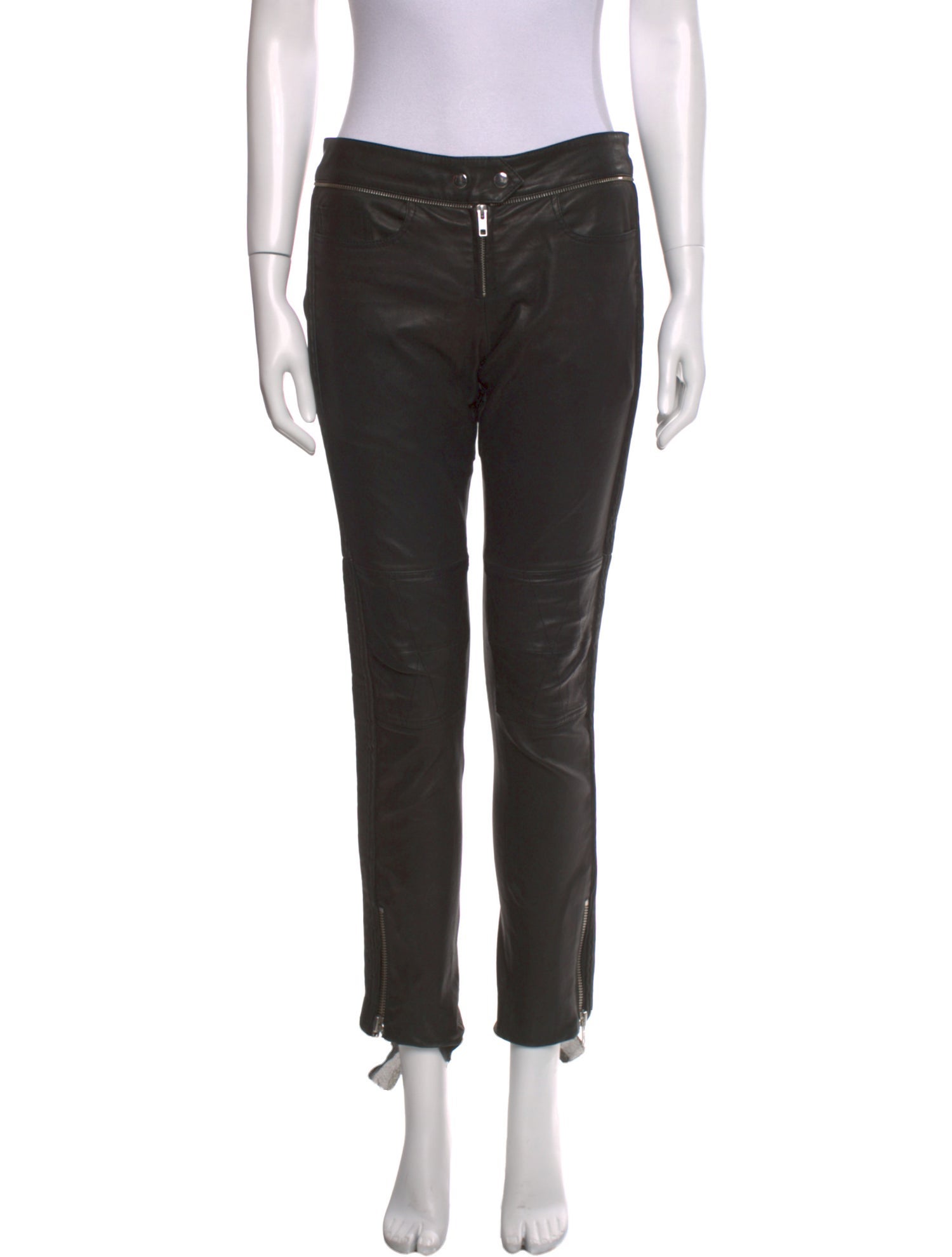 Isabel Marant Leather Straight Leg Pants
