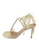 Isabel Marant Suede Leather Trim Embellishment T-Strap Sandals