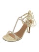Isabel Marant Suede Leather Trim Embellishment T-Strap Sandals