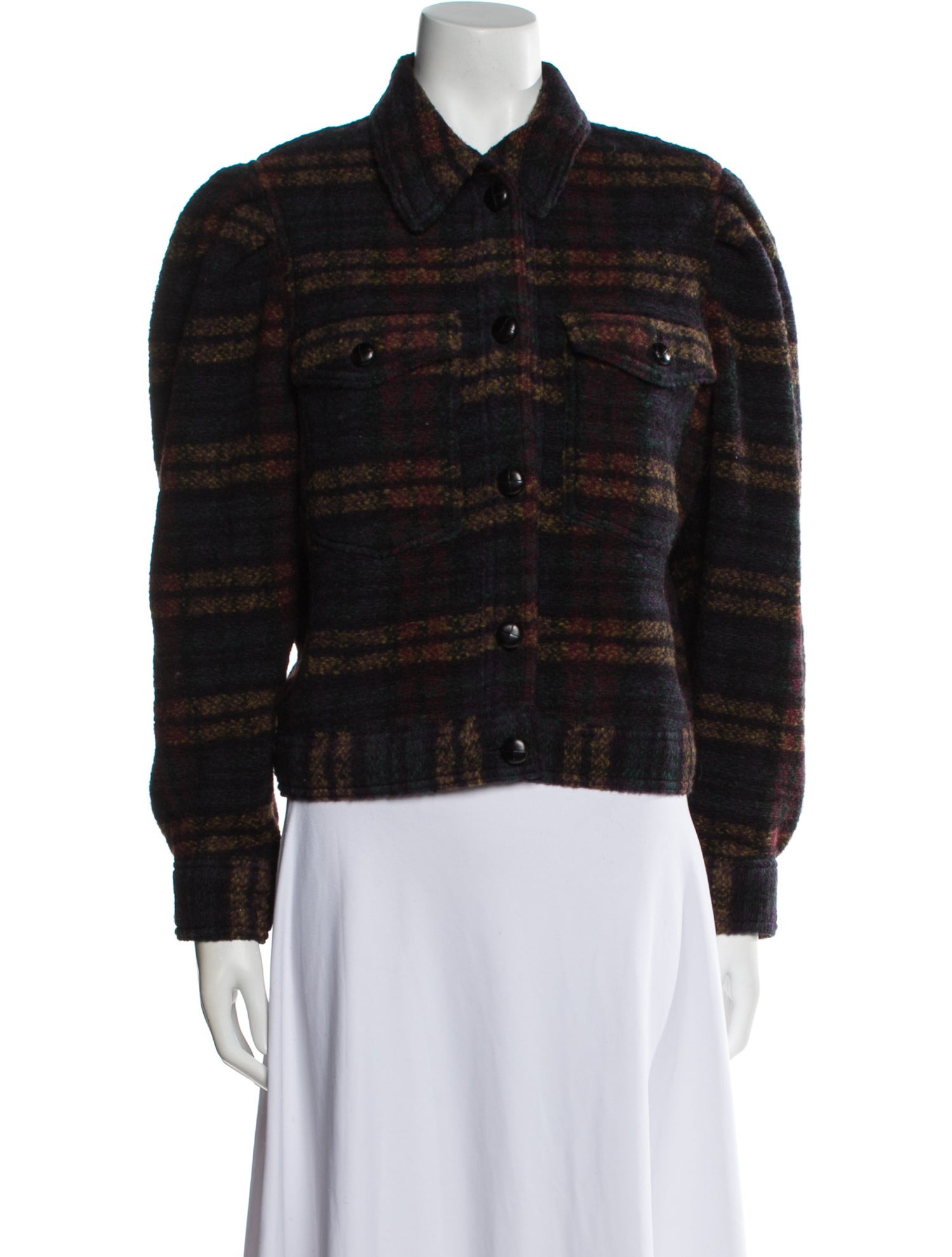 Étoile Isabel Marant Wool Plaid Print Jacket