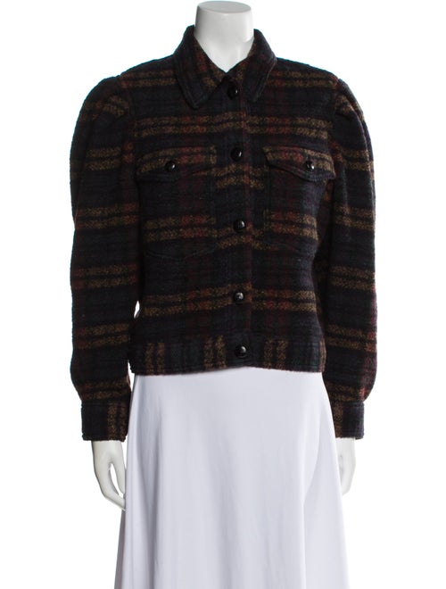 Étoile Isabel Marant Wool Plaid Print Jacket