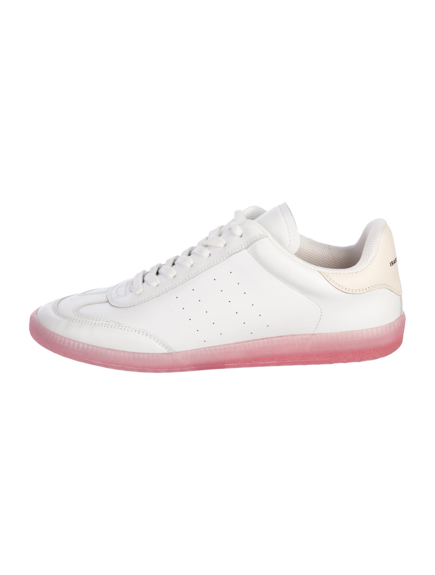 Isabel Marant Leather Colorblock Pattern Sneakers